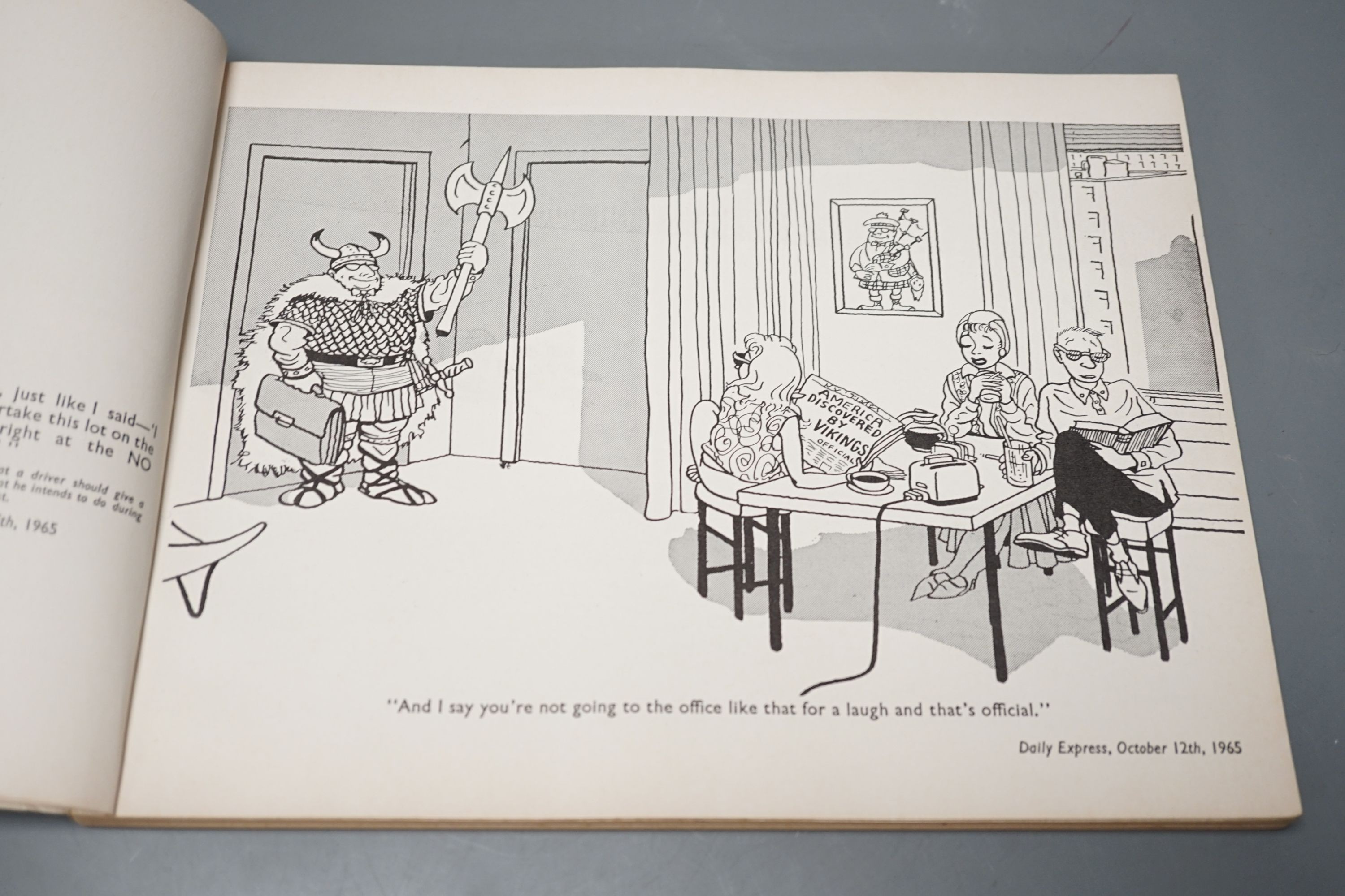 Giles, Carl - A rare complete set of Daily Express and Sunday Express Cartoons, 1st-49th series, with commemorative issues 50-52, 56 and 57, together with - Tory, Peter - Giles: A Life in Cartoons, London, 1992 (2 copies